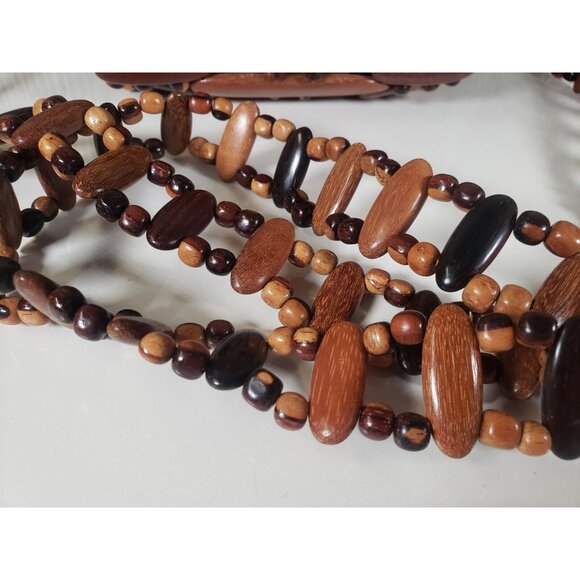 Costa Rican Wood Purse Exotic Rainforest Wood Handmade Shoulder Bag Vintage - Picture 3 of 7